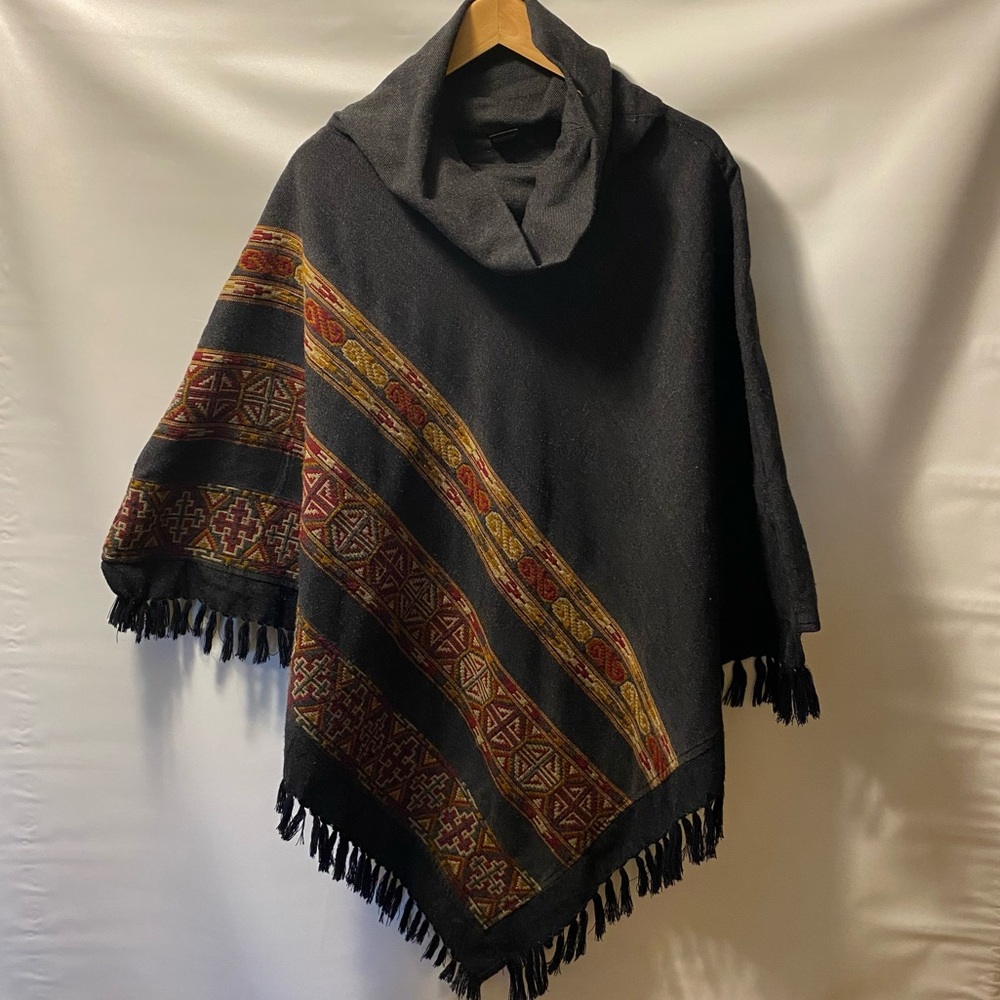 Tempol unisex grey poncho OS